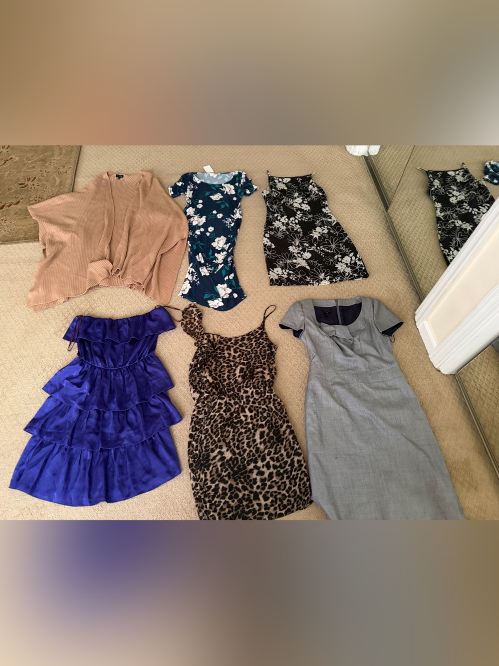 5 dresses and 1 wrap